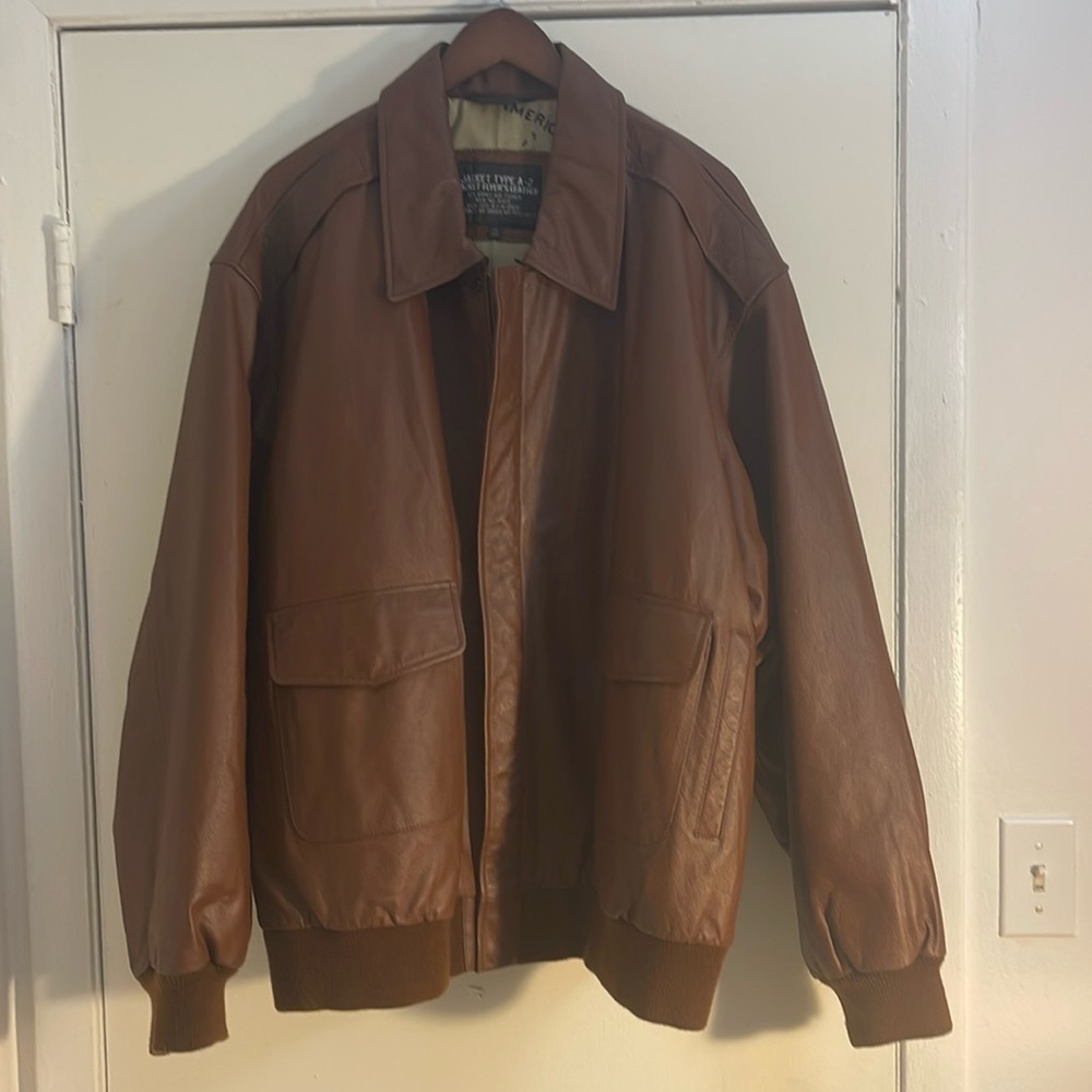 US Air Force leather bomber coat